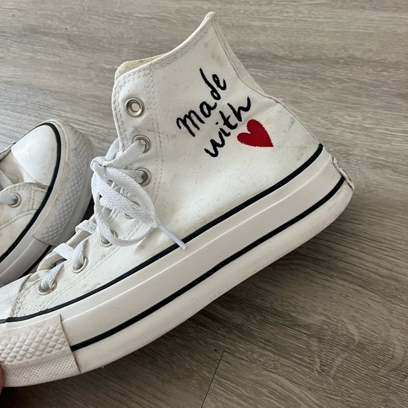 CONVERSE Made With Love High Top Sneakers - Picture 1 of 5